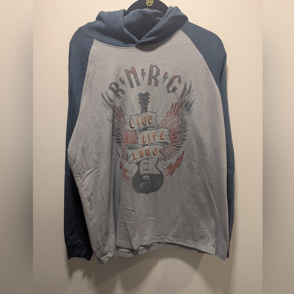 Disney Rockin' Roller Coaster Hooded Long Sleeve T Shirt XL Limited Edition